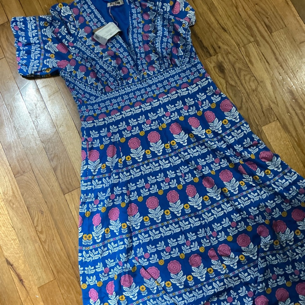 Boden Ponte Puff Sleeve Tea Dress